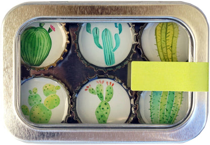 Cactus Magnets - Spring decor, Handmade & Eco-friendly