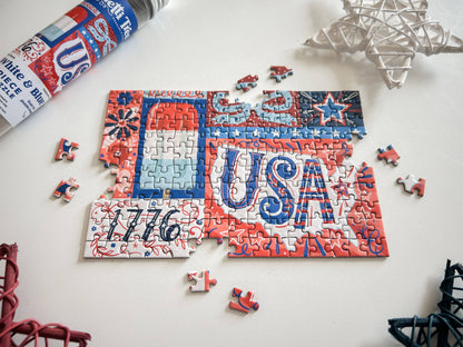 Red White and Blue 150 Pc Mini Puzzle