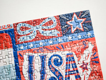 Red White and Blue 150 Pc Mini Puzzle