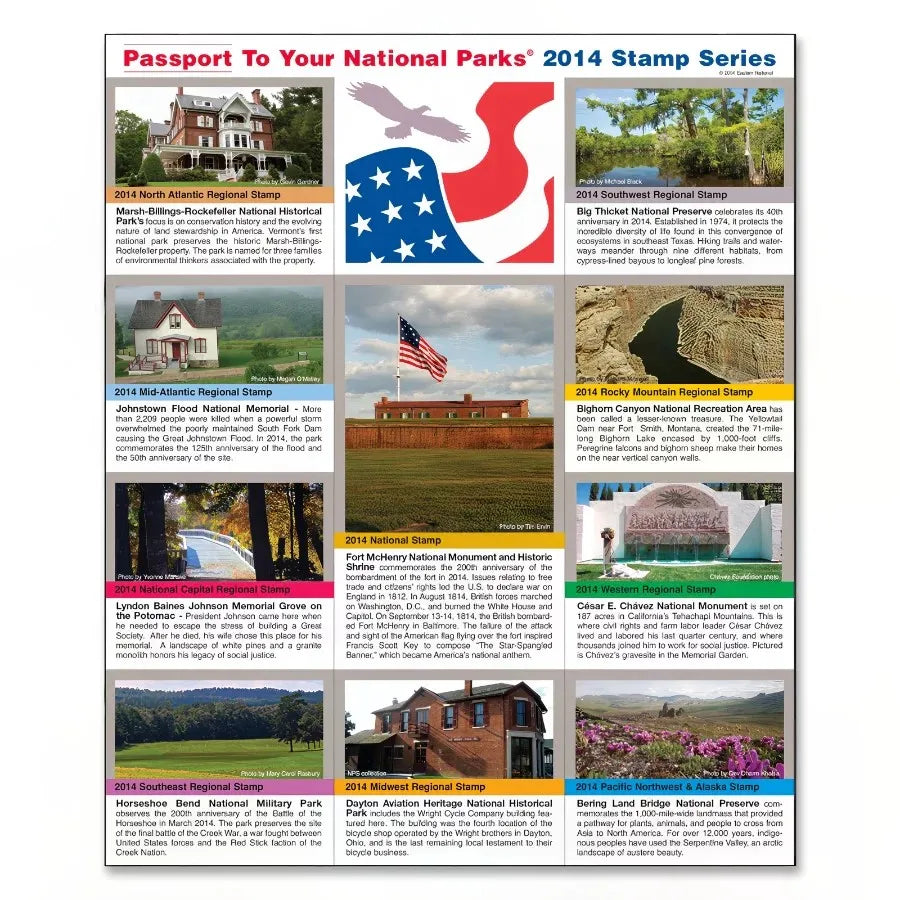 National Park Passport Sticker 2014 Series