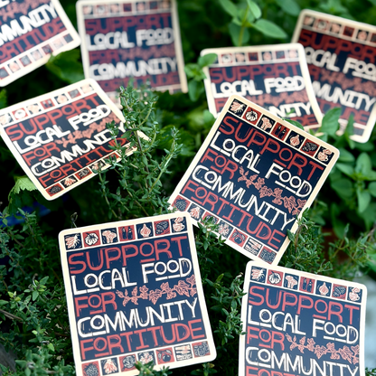 Support Local Food Sticker | matte vinyl community advocacy