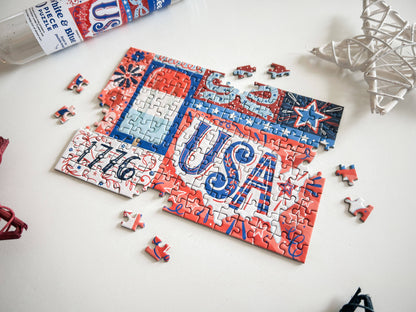 Red White and Blue 150 Pc Mini Puzzle