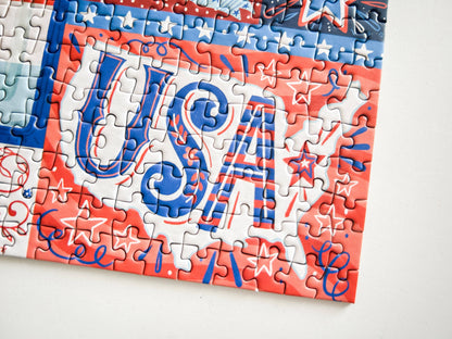 Red White and Blue 150 Pc Mini Puzzle