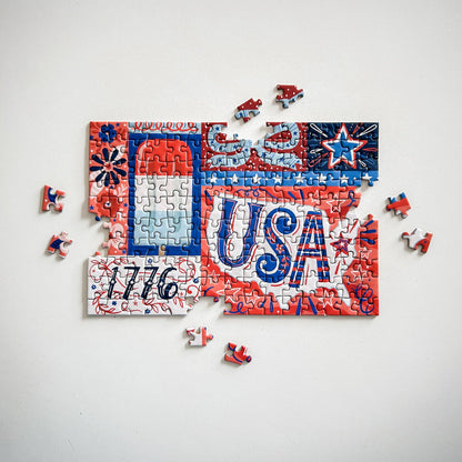 Red White and Blue 150 Pc Mini Puzzle