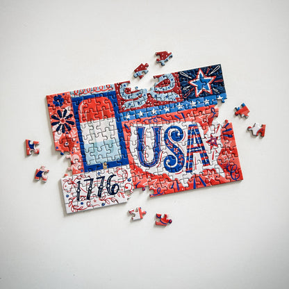 Red White and Blue 150 Pc Mini Puzzle