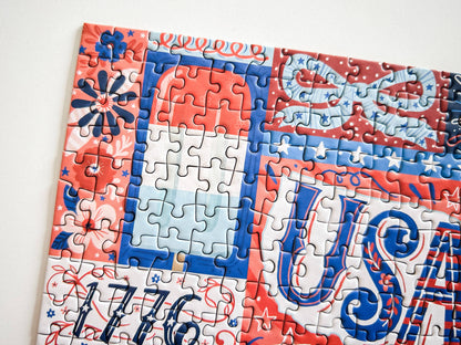 Red White and Blue 150 Pc Mini Puzzle