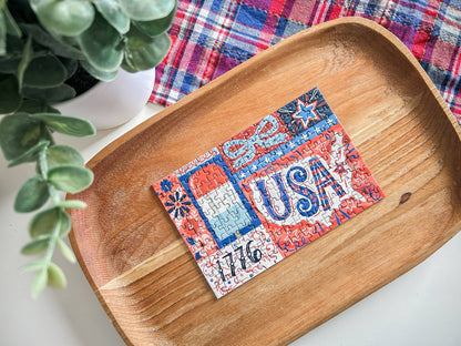 Red White and Blue 150 Pc Mini Puzzle