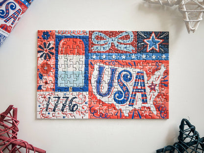 Red White and Blue 150 Pc Mini Puzzle