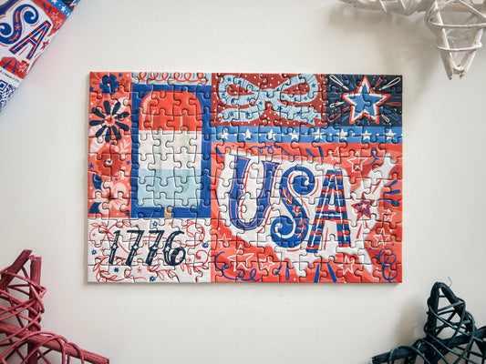 Red White and Blue 150 Pc Mini Puzzle