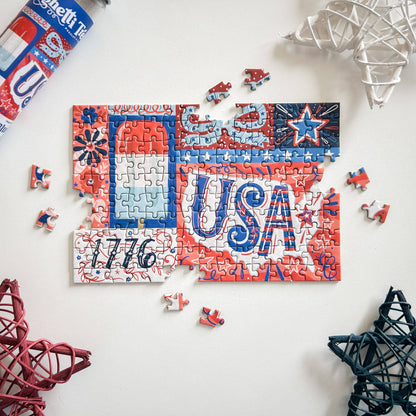 Red White and Blue 150 Pc Mini Puzzle