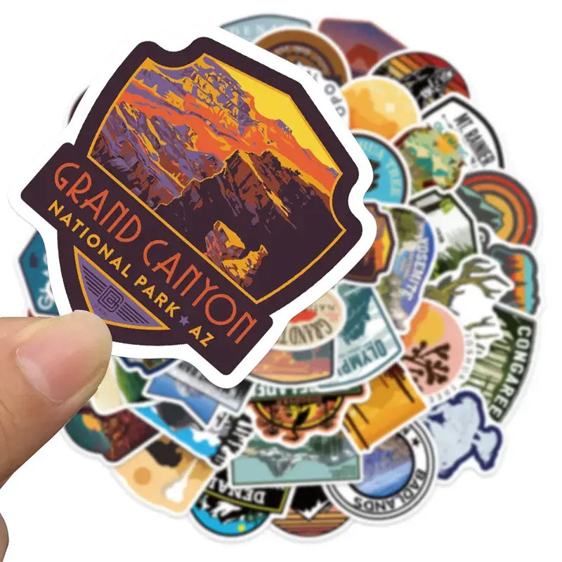 National Parks Stickers Stationery Journaling Accessory 50pc